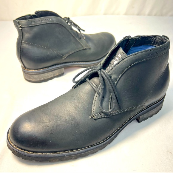 Mark Nason Other - Mark Nason Low 6” Boots Black Leather side zip Mens US 10